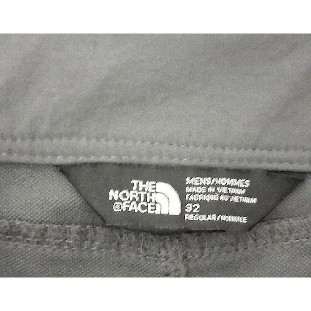 The North Face Pants Men's Size 32 Gray Zip Cargo Pockets Hiking Nylon Preowned